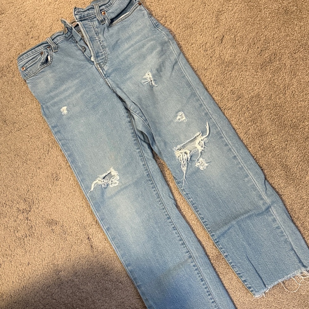 Levi's Wedgie Straight Light Blue Jeans